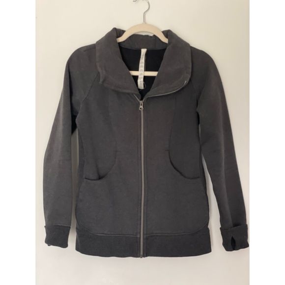 Lululemon Full Zip Jacket Size 6 could fit XS-Small Gray Active L10 - Picture 10 of 14